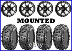 Kit 4 CST Abuzz Tires 26x9-14/26x11-14 on Frontline 556 Black Wheels H700