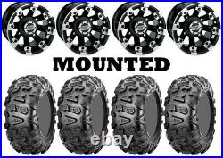 Kit 4 CST Abuzz Tires 26x9-14/26x11-14 on Moose 393X Black Wheels IRS