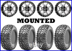 Kit 4 CST CU68 Tires 26x9-12/26x11-12 on Frontline 556 Machined Wheels POL