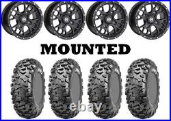 Kit 4 CST Stag Tires 27x9-14/27x11-14 on Moose 545X Black Wheels VIK