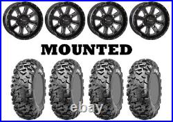 Kit 4 CST Stag Tires 28x9-14/28x11-14 on System 3 ST-4 Gloss Black Wheels 550