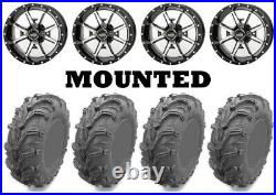 Kit 4 EFX MotoMax Tires 27x10-14 on Frontline 556 Machined Wheels FXT