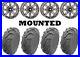 Kit 4 EFX MotoMax Tires 27×10-14 on High Lifter HL22 Gray Wheels 550