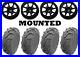 Kit 4 EFX MotoMax Tires 27×12-14 on Frontline 556 Stealth Matte Black Wheels IRS