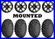 Kit 4 GBC Grim Reaper Tires 25×8-12/25×10-12 on Frontline 556 Black Wheels FXT