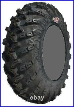 Kit 4 GBC Grim Reaper Tires 25x8-12/25x10-12 on Frontline 556 Black Wheels FXT