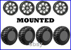 Kit 4 GBC Kanati Mongrel Tires 26x10-14 on STI HD3 Gloss Black Wheels SRA