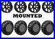 Kit 4 GBC Kanati Mongrel Tires 28×10-14 on MSA M12 Diesel Black Wheels SRA