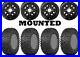 Kit 4 ITP Terra Claw Tires 27×9-14/27×11-14 on Quadboss Steely Black Wheels 550