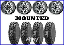 Kit 4 ITP UltraCross R-Spec Tires 27x9-14/27x10-14 on MSA M26 Vibe Machined CAN