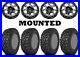 Kit 4 Kenda Klever XT Tires 27×9-14 on Quadboss Barbwire Machined Wheels 1KXP