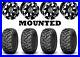 Kit 4 Kenda Mastodon AT Tires 25×10-12 on Moose 393X Black Wheels TER