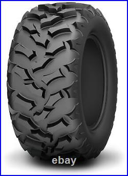 Kit 4 Kenda Mastodon AT Tires 26x9-12/26x11-12 on Moose 393X Black Wheels CAN