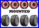 Kit 4 Maxxis Bighorn 3.0 Tires 27×9-14/27×11-14 on Raceline Krank Red Wheels POL