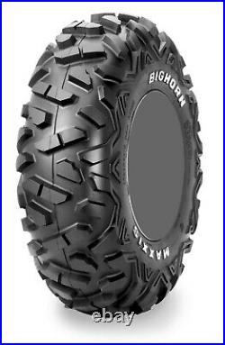 Kit 4 Maxxis Bighorn Radial Tires 26x9-14/26x11-14 on Frontline 556 Black VIK