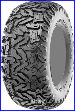 Kit 4 Maxxis Workzone Tires 25x10-12 on ITP Delta Steel Black Wheels CAN