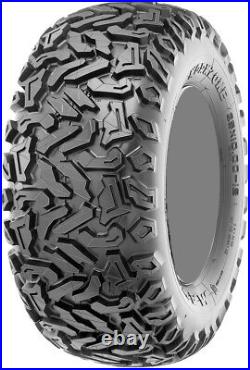 Kit 4 Maxxis Workzone Tires 25x10-12 on ITP SS312 Black Wheels 550