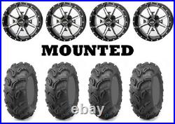 Kit 4 Maxxis Zilla Tires 28x10-12 on Frontline 556 Machined Wheels IRS