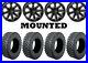 Kit 4 Moose Insurgent Tires 26×8-14/26×10-14 on Quadboss Blitz Gloss Black FXT