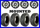 Kit 4 Moose Switchback Tires 27×9-14/27×10-14 on STI HD3 Gloss Black Wheels FXT