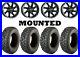 Kit 4 Moose Switchback Tires 27×9-14/27×11-14 on Raceline Twist Black Wheels CAN