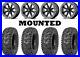 Kit 4 Quadboss QBT448 Tires 28×10-14 on MSA M31 Lok2 Beadlock Black Wheels 550