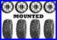 Kit 4 Quadboss QBT672 Tires 27×9-14 on Frontline 556 Machined Wheels 550