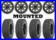 Kit 4 Quadboss QBT846 Tires 27×9-14 on System 3 SB-7 Beadlock Gray Wheels HP1K