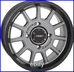 Kit 4 STI Chicane RX Tires 28x10-14 on System 3 ST-5 Gray Wheels CAN
