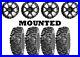 Kit 4 STI Roctane XD Tires 32×10-14 on Frontline 556 Black Wheels 550