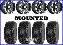 Kit 4 Sedona Rip Saw Tires 26x10-12/26x11-12 on ITP SS312 Black Wheels VIK