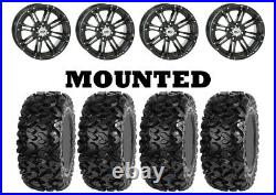 Kit 4 Sedona Rip Saw Tires 26x9-12/26x10-12 on STI HD3 Gloss Black Wheels SRA