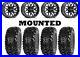 Kit 4 Sedona Rip Saw Tires 28×10-14 on Raceline Krank Matte Black Wheels IRS