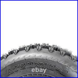 MASSFX 21x7-10 Front (2) & 20x11-9 Rear (2) Tires for ATV, UTV, & SxS (4-pk)