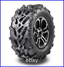 MCKINLEY UTV ATV Tires 26X10-12 & 26X12-12 6 Ply Full Set Super Mud Offroad