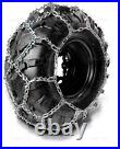 New Atv Diamond Tire Chains Pair 26 And 27 Inch Tires Snow Plow V-bar