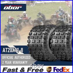 OBOR Set 2 6Ply 20x11-8 ATV Tires ATV UTV GNCC Racing Tire All Terrain Tubeless