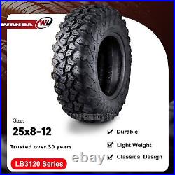 One FREE COUNTRY 25x8R12 UTV ATV Tire 25x8-12 8PR Radial withSide Scuff Guard