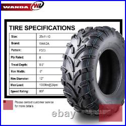 One New WANDA ATV UTV Tire 25x11-12 25x11.00-12 25x11x12 6PR Mud High Load 10210