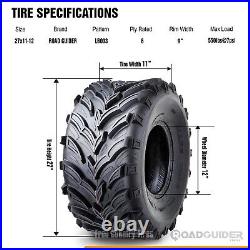 One ROAD GUIDER ATV UTV Tires 27x11-12 27x11x12 6PR 10299