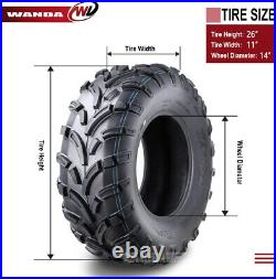 One WANDA ATV UTV Tires 26x11-14 26x11x14 6PR Lit Mud 26x11.00-14