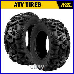 Pair 25x8-12 ATV UTV Tires Go Kart 25x8x12 Golf Cart All Terrain 6Ply 25-8-12