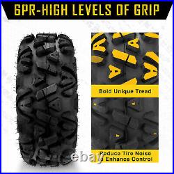 Pair 25x8-12 ATV UTV Tires Go Kart 25x8x12 Golf Cart All Terrain 6Ply 25-8-12