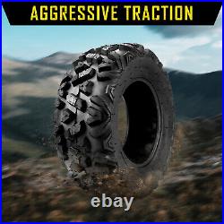 Pair 25x8-12 ATV UTV Tires Go Kart 25x8x12 Golf Cart All Terrain 6Ply 25-8-12