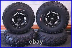 Polaris Sportsman 570 25 Bear Claw Atv Tire & Viper Black Wheel Kit Pol3ca