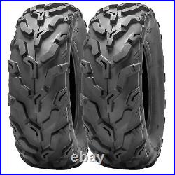 Premium Set 2 25x8-12 ATV Tires 25x8x12 Heavy Duty 6Ply UTV Replacement Tyres