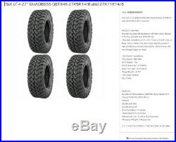 QuadBoss QBT846 27x9-14 & 27x11-14 ATV UTV DOT Tires (Set of 4)