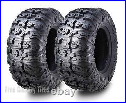 SET 2 PREMIUM FREE COUNTRY ATV/UTV Tires 25x11-12 25x11x12 8PR withScuff Guard