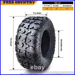 SET 2 PREMIUM FREE COUNTRY ATV/UTV Tires 25x11-12 25x11x12 8PR withScuff Guard