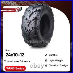 SET 2 PREMIUM WANDA ATV UTV TIRES 24x10-12 24x10x12 8PR MUD SLING